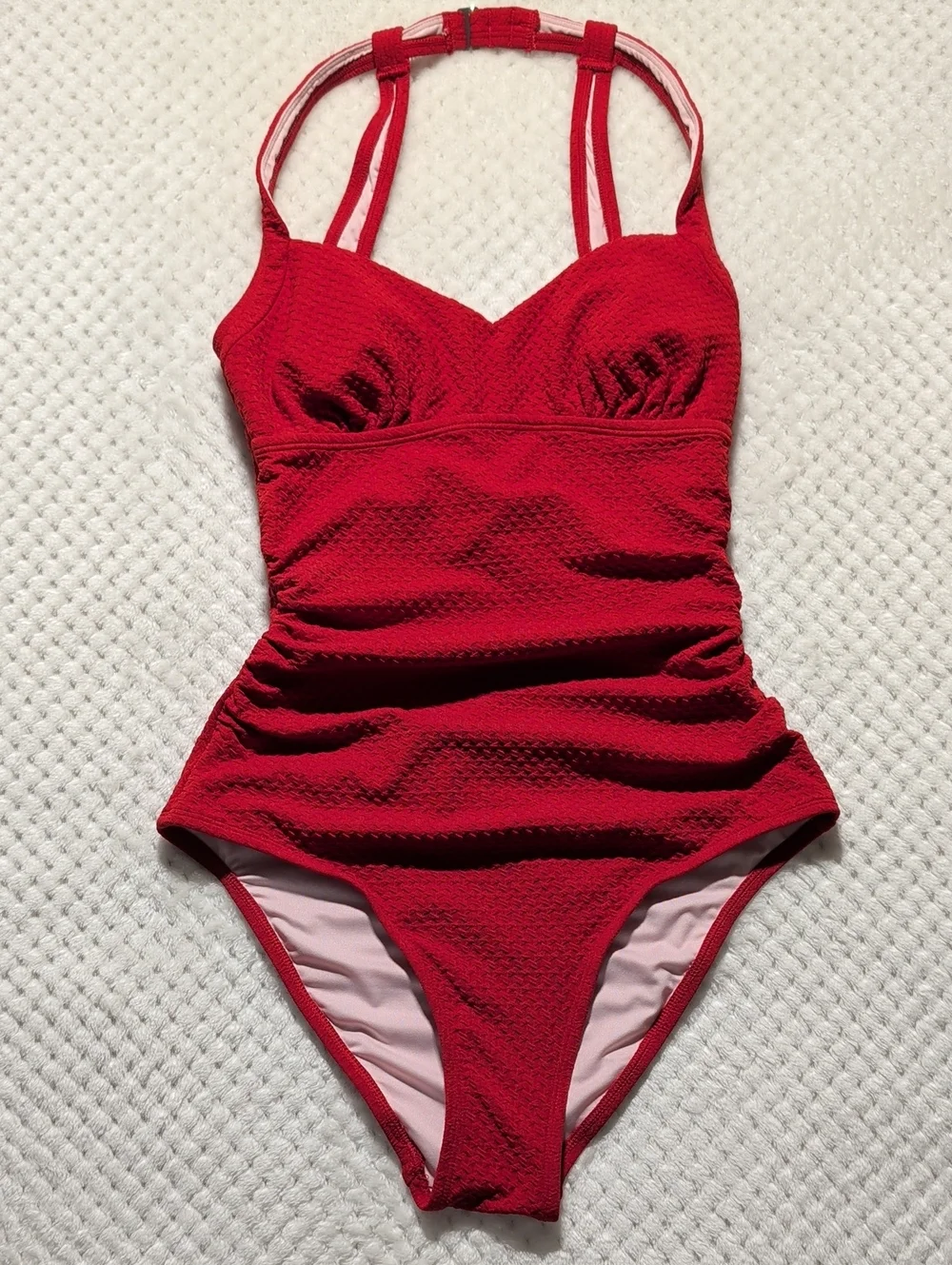 Cupshe Sultry Scarlet Tummy Control One Piece Swimsuit